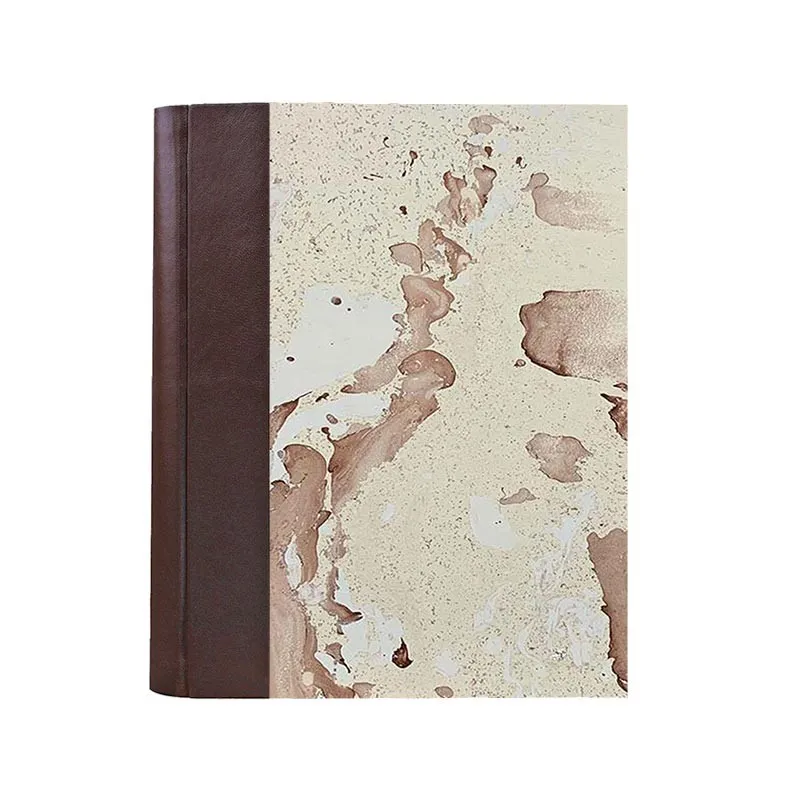 Album foto Cioccolato - pelle e carta marmorizzata - Conti Borbone