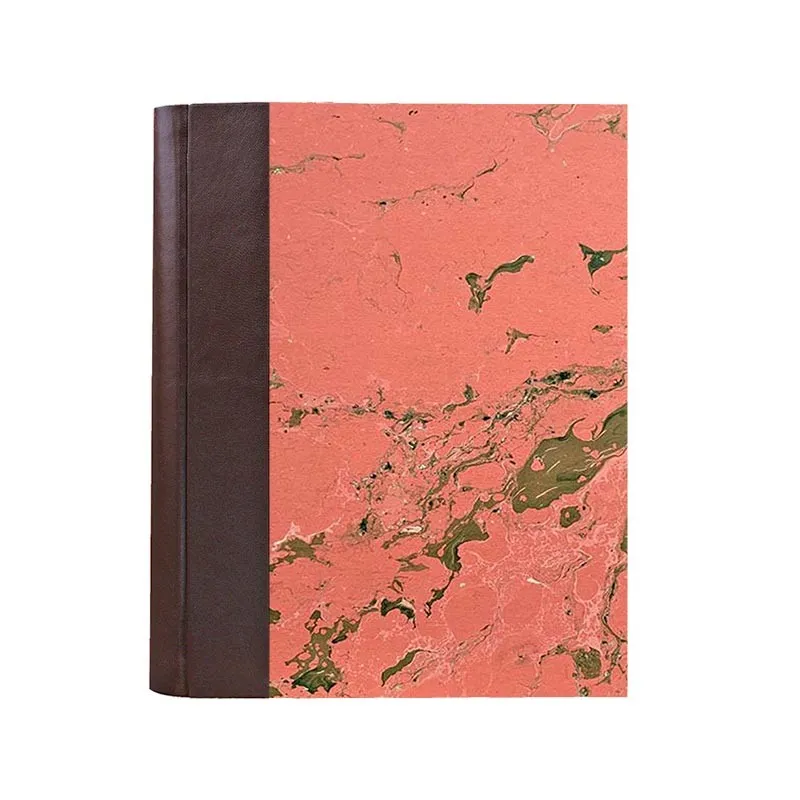 Photo album Cioccolato - leather and marbled paper - Conti Borbone