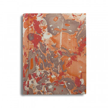 Photo album in marbled paper brown coral Filomena - Conti Borbone - standard