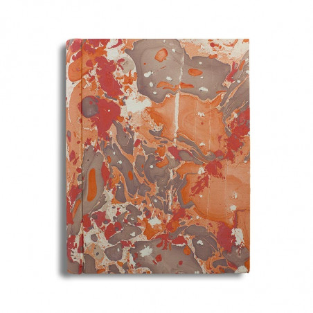 Album foto in carta marmorizzata corallo   marrone Filomena - Conti Borbone - standard