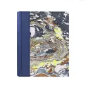 Photo album Bluette - leather and marbled paper - Conti Borbone