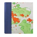 Photo album Bluette - leather and marbled paper - Conti Borbone