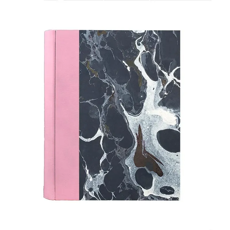 Photo album Camelia - leather and marbled paper - Conti Borbone