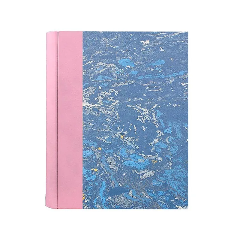 Fotoalbum Camelia - Leder und marmoriertes Papier - Conti Borbone