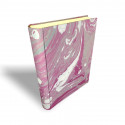 Photo album in marbled paper grey violet white Veronica - Conti Borbone - standard spine