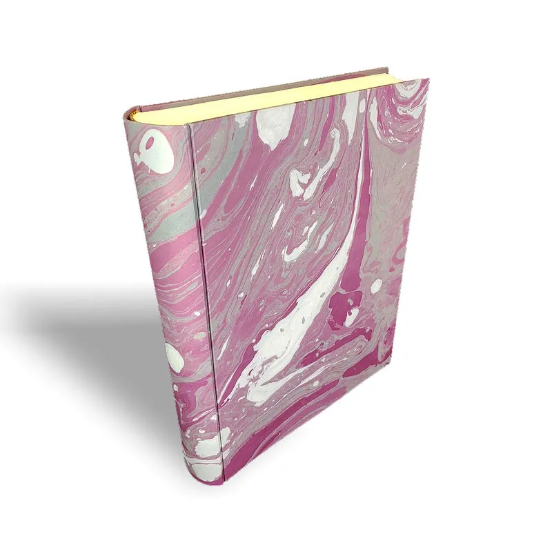 Album foto in carta marmorizzata grigio viola bianco Violetta - Conti Borbone - standard dorso