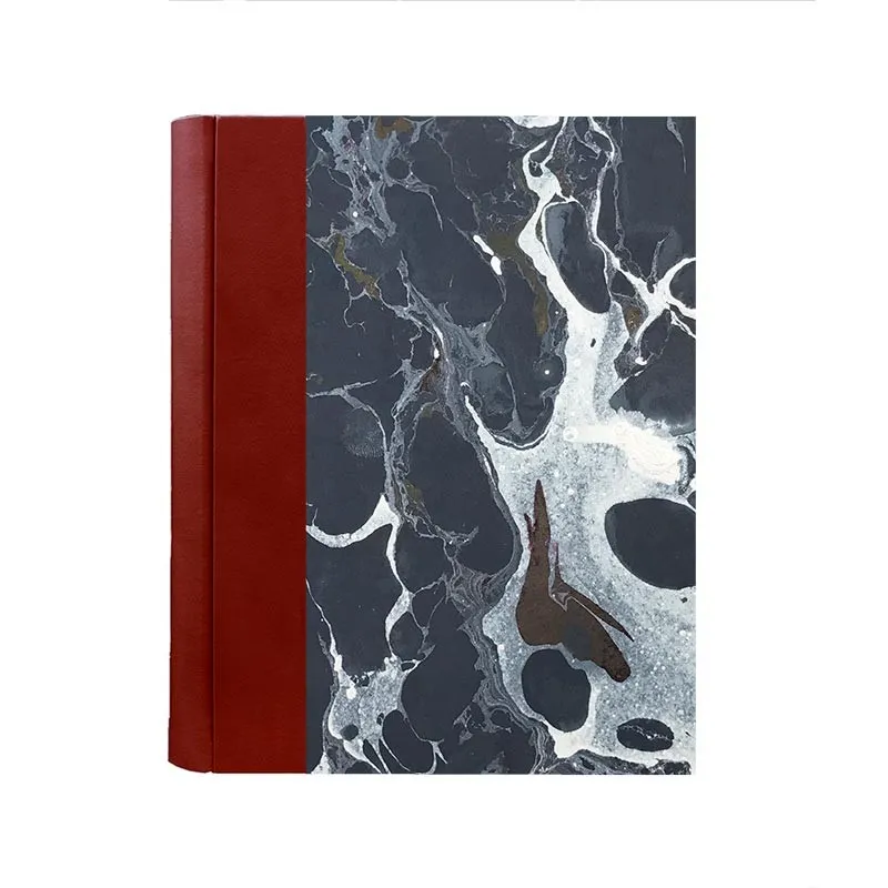 Photo album Fragola - leather and marbled paper - Conti Borbone