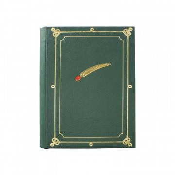 ألبوم صور جبال الألب يجمع بين الجلد الصناعي الأخضر وقلم جبال الألب - Conti Borbone - لتجمع جبال الألب الخاص بك