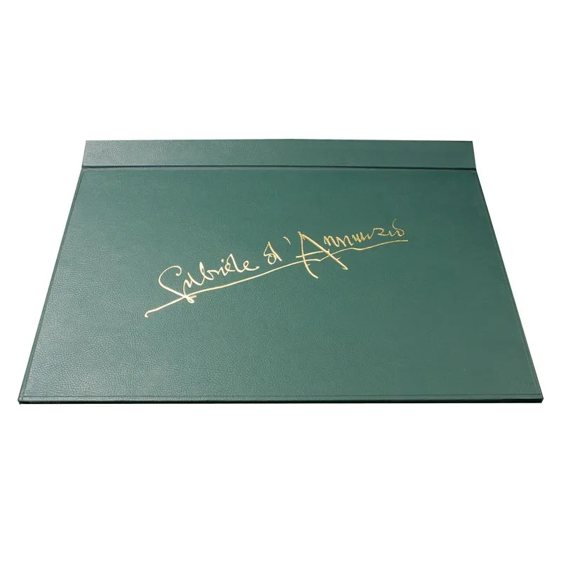 Gabriele d'Annunzio Sous-main en simili cuir vert - Conti Borbone