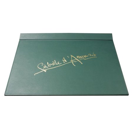 Gabriele d'Annunzio Sous-main en simili cuir vert - Conti Borbone