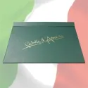 Gabriele d'Annunzio Desk Pad Handmade in Green Faux Leather - Conti Borbone