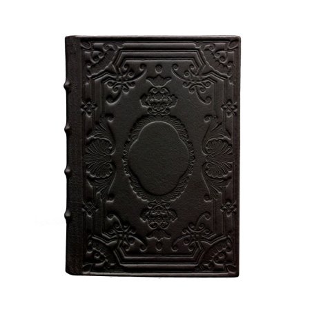 Agenda en cuir Dark, couleur noire avec décoration - Conti Borbone - Milan - made in Italy