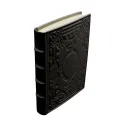 Agenda en cuir Dark, couleur noire avec décoration - Conti Borbone - Milan - made in italy - dos