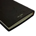 Agenda de piel Oscura, color negro con decoración - Conti Borbone - Milan - made in Italy - Marca