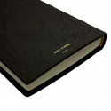 Leather diary Dark, black color with decoration - Conti Borbone - Milan - made in Italy - Brand