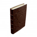 Cuoio leather diary, brown color with decoration - Conti Borbone - Milan - made in Italy - Spine