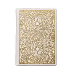 Agenda Damasco blanc, en cuir de vachette personnalisable