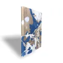 Cuaderno de papel jaspeado marrón, azul, blanco Sonia - Conti Borbone - Spine