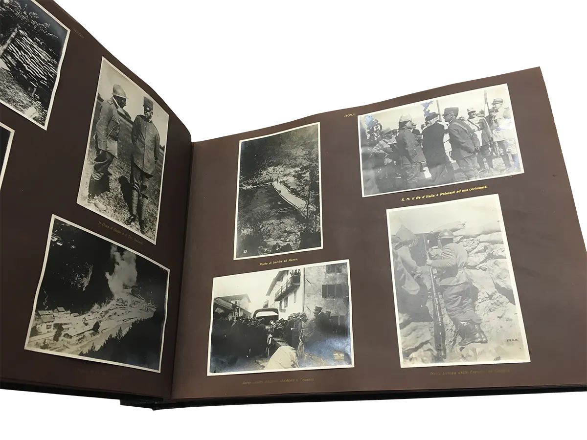 Alcune foto del l'album foto restaurato della prima guerra mondiale | Legatoria Conti Borbone alcune-foto-del-l'album-foto-restaurato-della-prima-guerra-mondiale-legatoria-conti-borbone