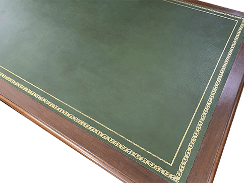 Couverture-en-cuir-vert-or-décorations-Conti-Borbone-Milan